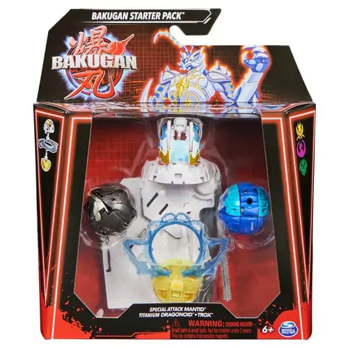 Set Bakugan Starter Pack - Mantid, Titanium Dragonoid si Trox