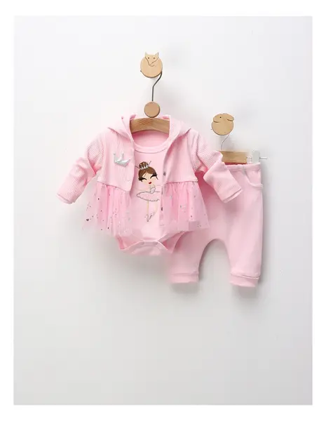 Set balerina 3 piese roz