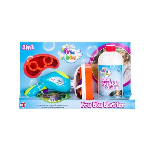 Set baloane de sapun Fru Blu - Blaster 2 in 1, cu solutie baloane 500 ml