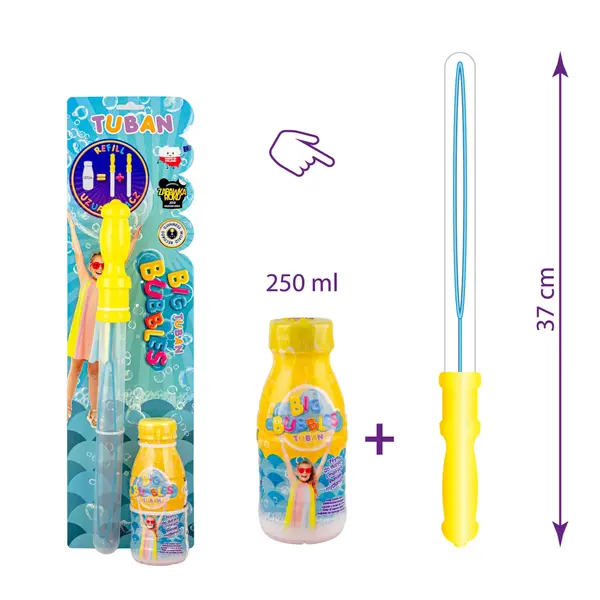 Set Baloane de sapun gigante - accesoriu sabie + solutie 250 ml
