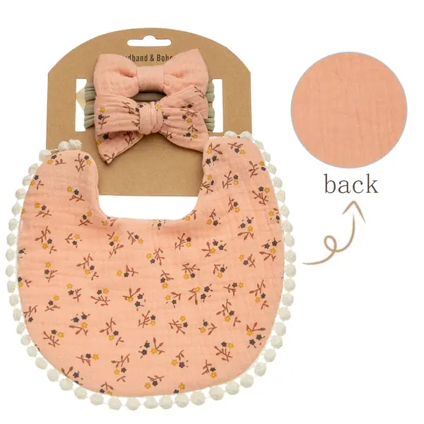 Set Baveta Reversibila Si 2 Bentite pentru Copii - Roz