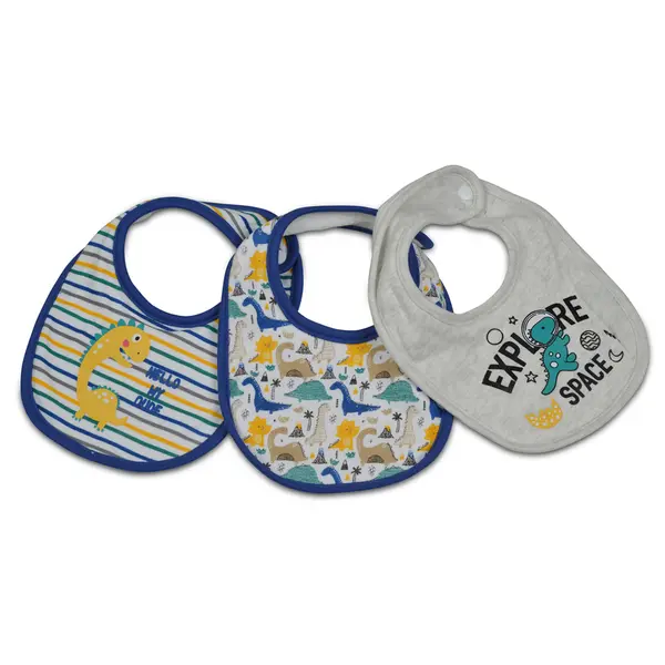 Set bavete Cangaroo - Kay, 3 buc, albastru
