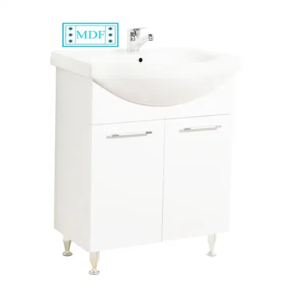 Set Baza front MDF si Lavoar seria 053, 60 cm, alb