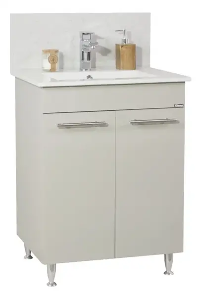 Set Baza front MDF si Lavoar seria 054, 60 cm, taupe