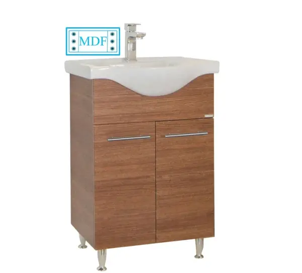 Set Baza front MDF si Lavoar seria 153, 55 cm, bambus