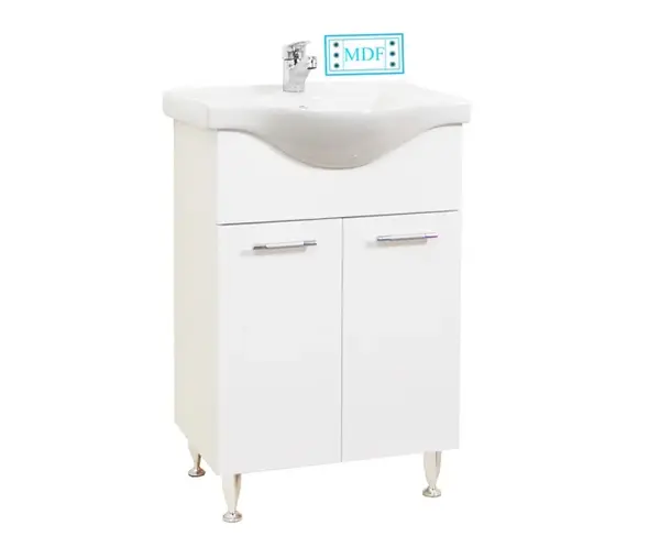 Set Baza front MDF si Lavoar seria 153, 60 cm, alb