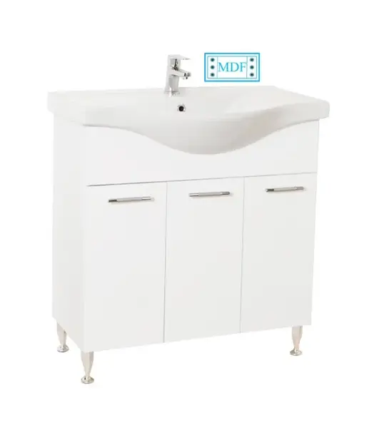 Set Baza front MDF si Lavoar seria 153, 80 cm, alb
