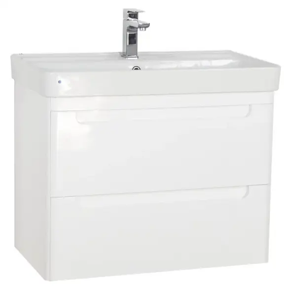 Set Baza front MDF si Lavoar seria 502, 80 cm, alb