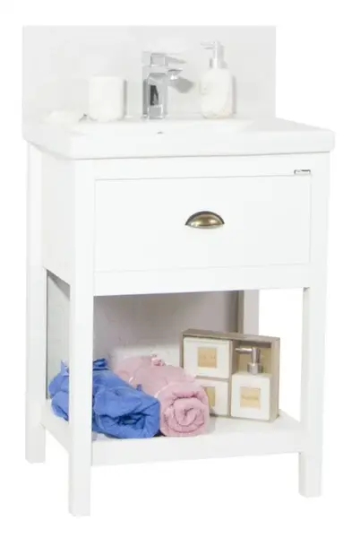 Set Baza front MDF si Lavoar seria 720, 60 cm, alb