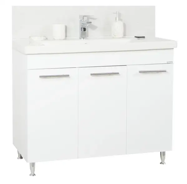 Set Baza front MDF si Lavoar seria 754, 100 cm, alb