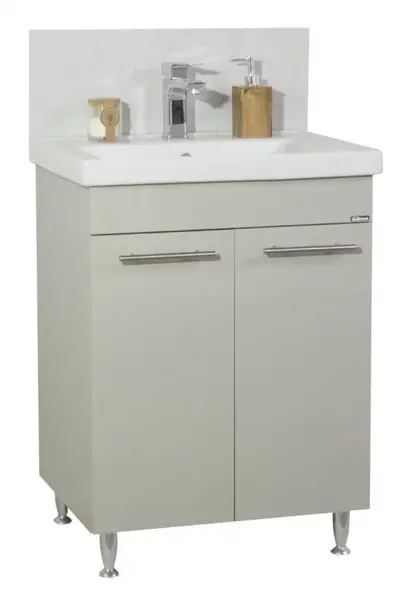 Set Baza front MDF si Lavoar seria 754, 60 cm, taupe