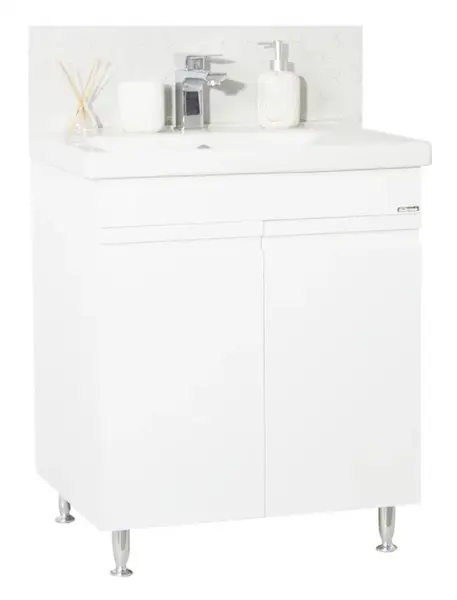 Set Baza front MDF si Lavoar seria 786, 70 cm, alb