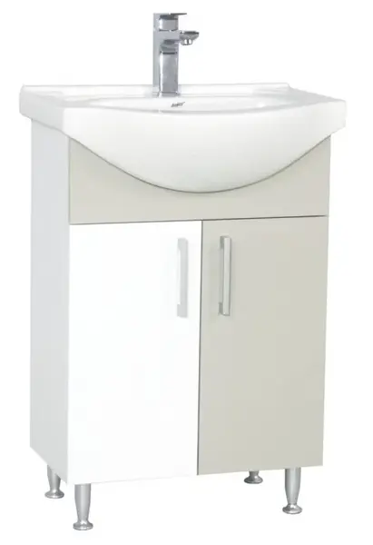 Set Baza si Lavoar seria 001, eco, 55 cm, taupe