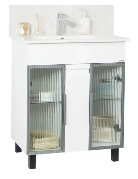 Set Baza si Lavoar seria 058, 70 cm, alb