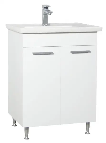 Set Baza si Lavoar seria 067, montat, 60 cm, alb