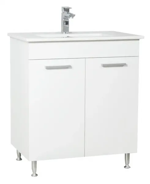 Set Baza si Lavoar seria 067, montat, 70 cm, alb