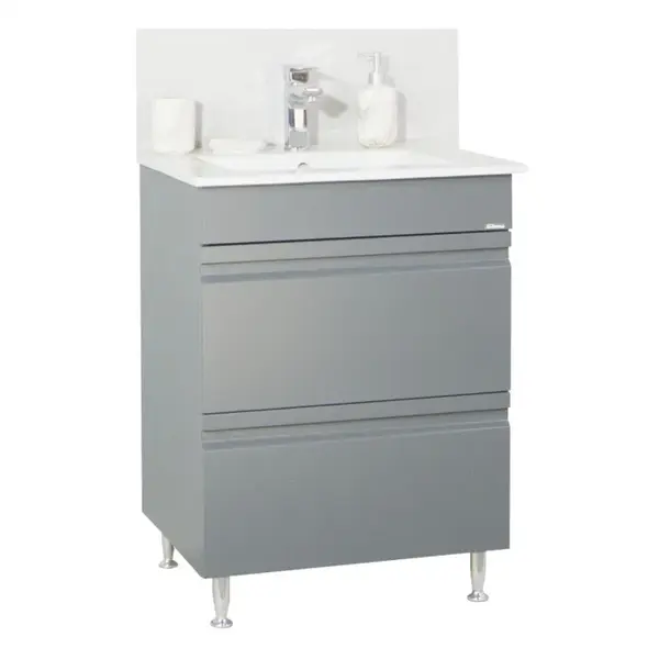 Set Baza si Lavoar seria 086, 60 cm, sertare, antracit