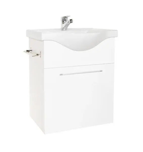 Set Baza si Lavoar seria 130, suspendata, 55 cm, alb