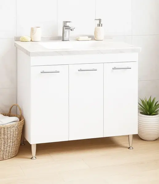 Set Baza si Lavoar seria 867, 80 cm, alb