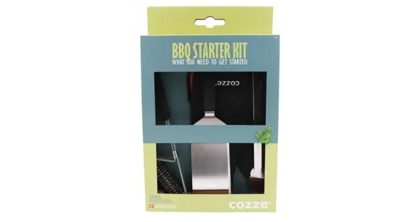 Set BBQ Starter Kit cu spatula, cleste, manusa si perie pentru gratar Cozze 90310