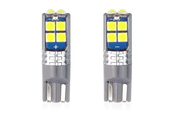Set becuri auto cu LED CANBUS T10 W5W 10 SMD Alb 12/24V