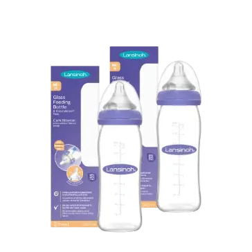 Set biberoane din sticla, 2 x 240ml, Lansinoh