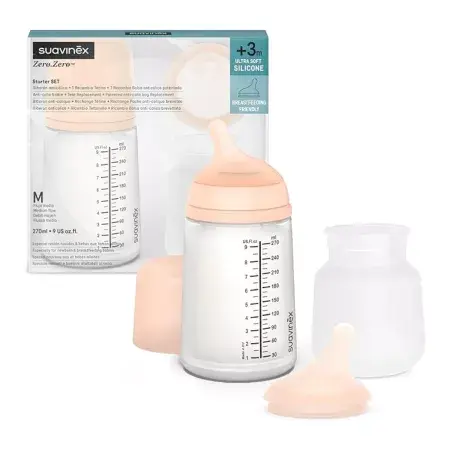 Set biberon anticolici cu debit mediu Zero Zero, Suavinex | 270 ml