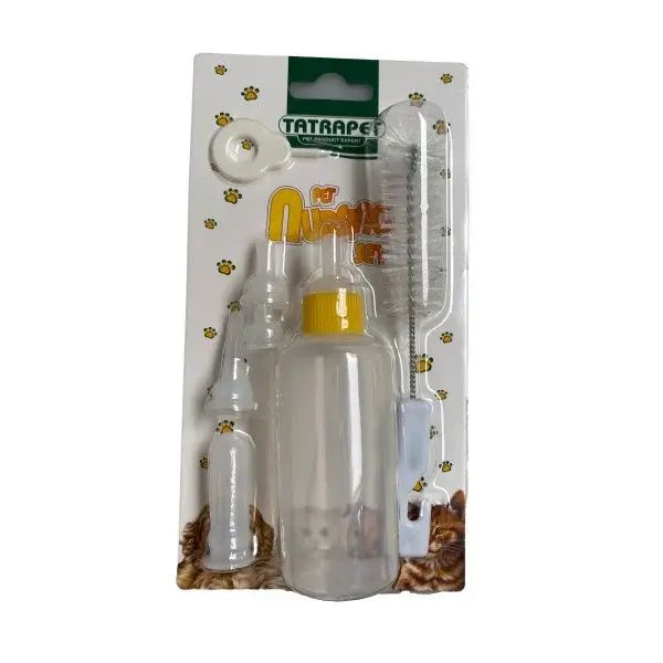 Set biberon pentru caini si pisici Tatrapet, 7 piese, 60 ml