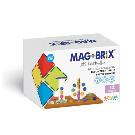 Set bile lemn pentru circuitul cu bile Magbrix Marble Run