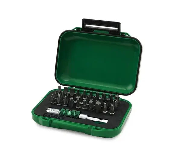 Set biti 1 4 cu suport magnetic, Toptul 31 piese