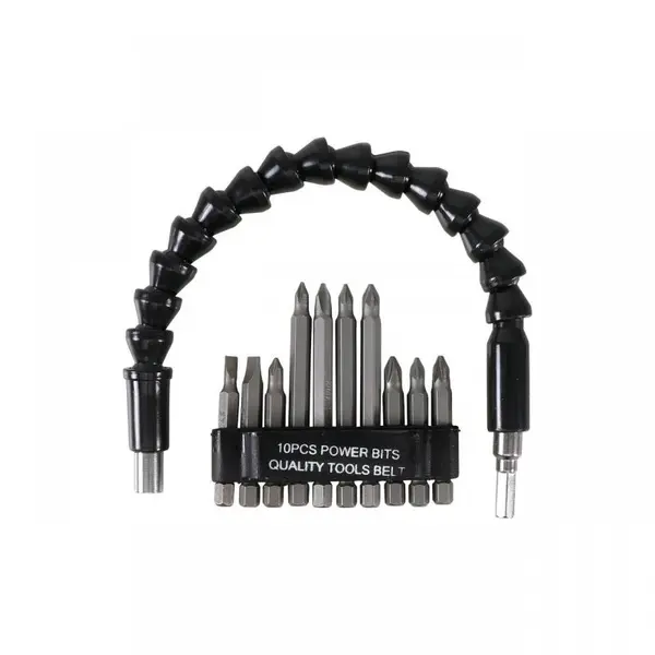 Set biti cu prelungitor flexibil, 11 piese, BGS