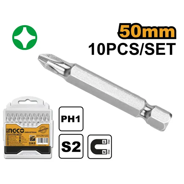 Set Biti PH3 Lungi 10buc INGCO SDB11PH323