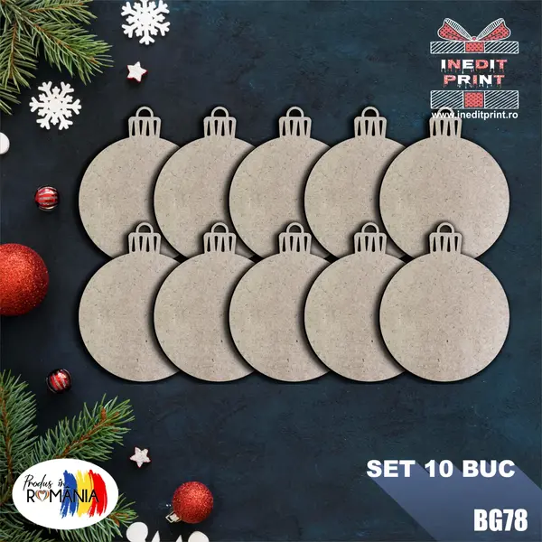 Set blank globuri BG78 (10 buc) 10cm