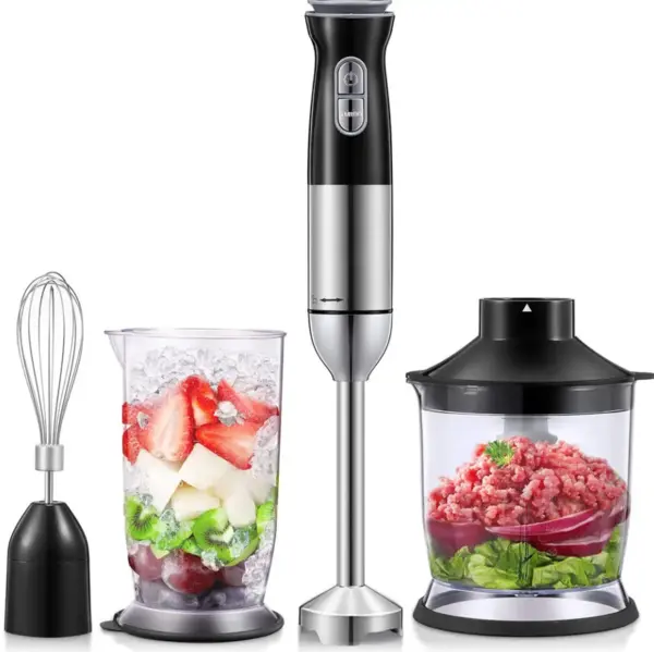Set Blender de mana 4 in 1 SONYMAX functie turbo 9 viteze cana 500 ml tocator 600 ml de 1200W