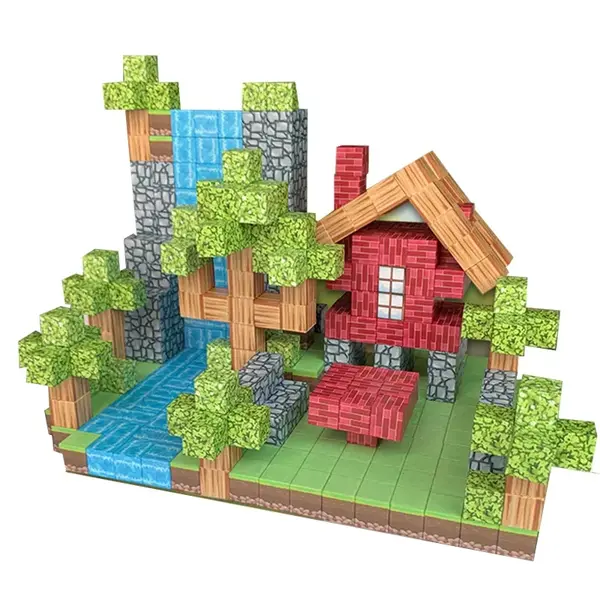 Set blocuri magnetice de constructie - 198 de piese