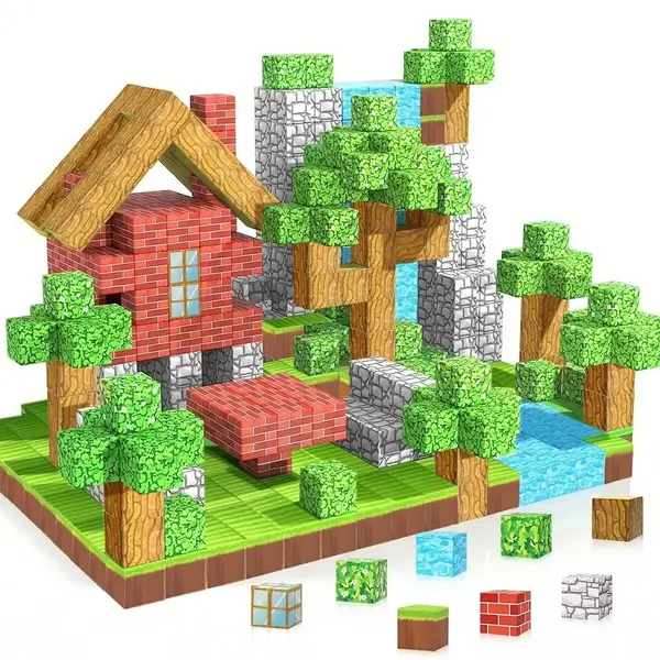 Set blocuri magnetice de constructie - 240 de piese