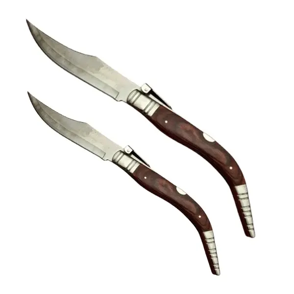 Set briceag de vanatoare 38 cm si briceag 50 cm, lama otel inoxidabil, cricket, maro
