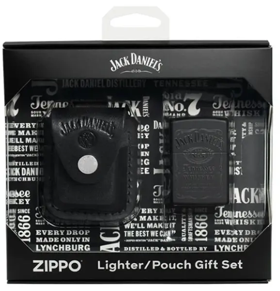 Set brichetă și de carcase Zippo - Jack Daniels, negru mat