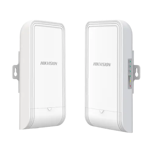 Set Bridge wireless 2.4GHz, 300Mbps, 1 km, 7dBi, PoE IN/OUT, Management - HIKVISION DS-3WF1000-EI-2N-P