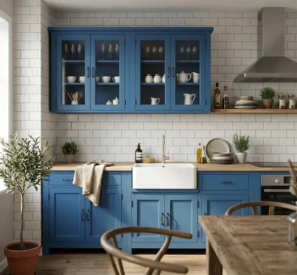 Set Bucătărie Blue Royal cu finisaj Dublu color