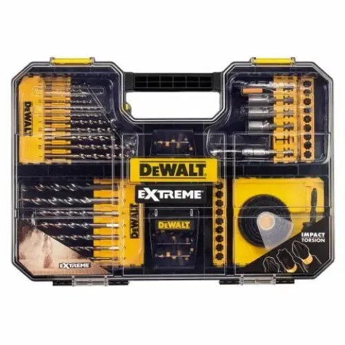 Set burghie, DeWALT 1/4inch, 100 de bucati, Argintiu