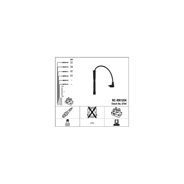 Set cablaj aprinder NGK 6794