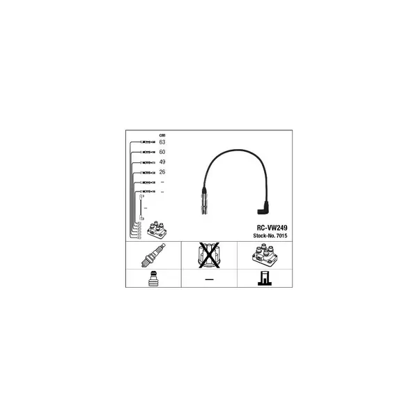 Set cablaj aprinder NGK 7015