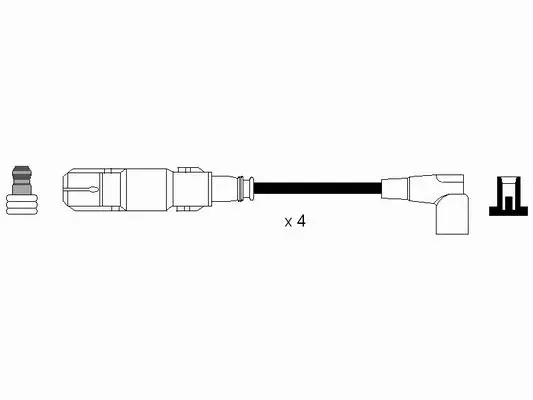 Set cablaj aprinder NGK 7303