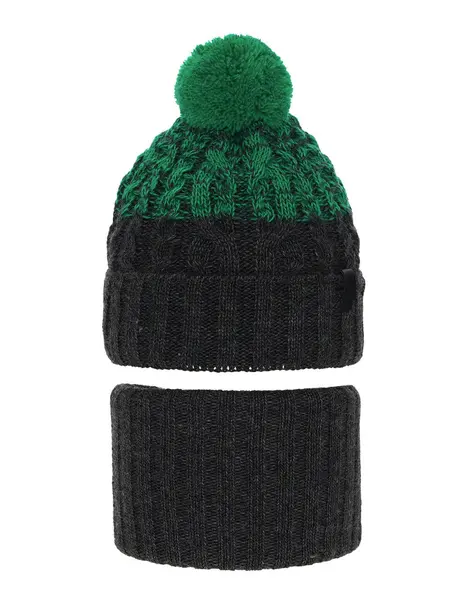 Set caciula cu burlan Travis verde