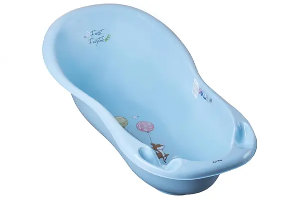 Set Cadita 102cm cu suport metalic si suport anatomic Forest Albastru