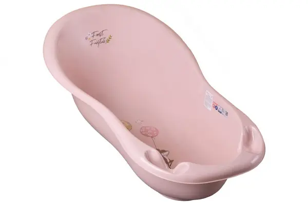 Set Cadita 86 cm cu suport metalic Forest Roz