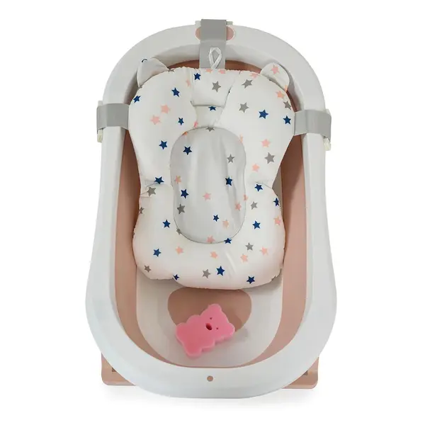 Set cadita pliabila si reductor textil Cangaroo Palma 75 x 35 cm Pink