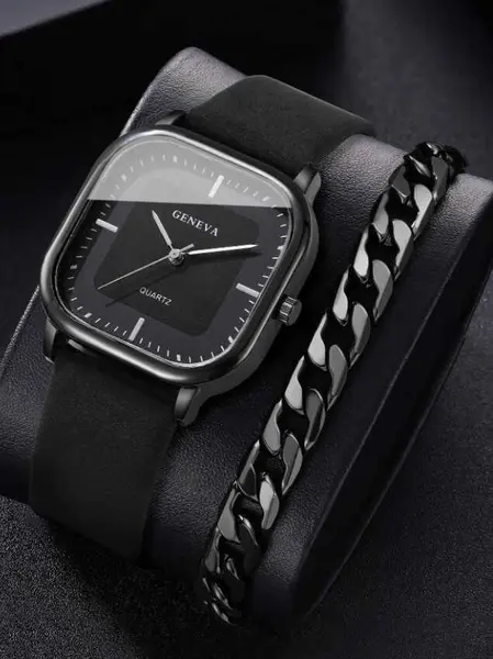 Set Cadou Bărbați Ceas Negru