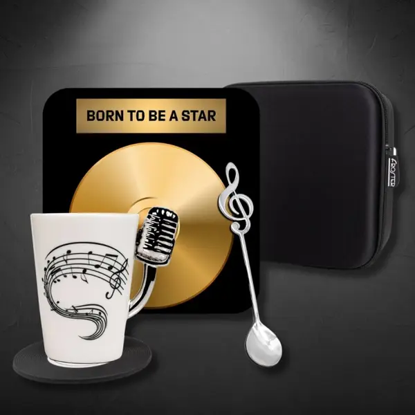 Set Cadou Born to be a Star , pentru Muzicieni si Pasionati de Muzica